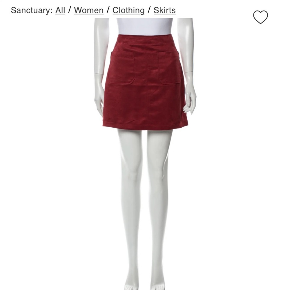 Sanctuary dark red mini skirt